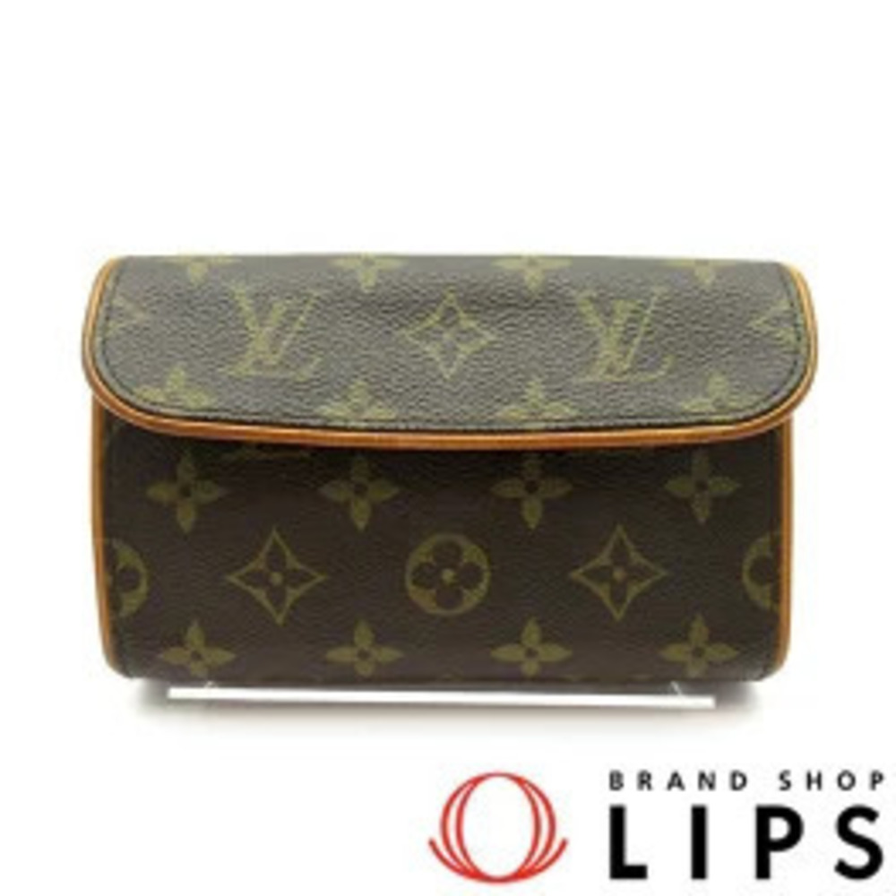 Louis Vuitton Pochette Florentine Monogram Shoulder Bag Canvas Leather Brown